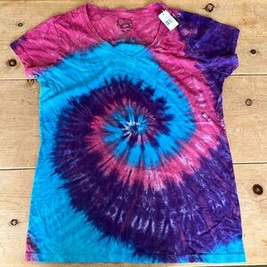 T-Dye Cotton V Neck T XXL
